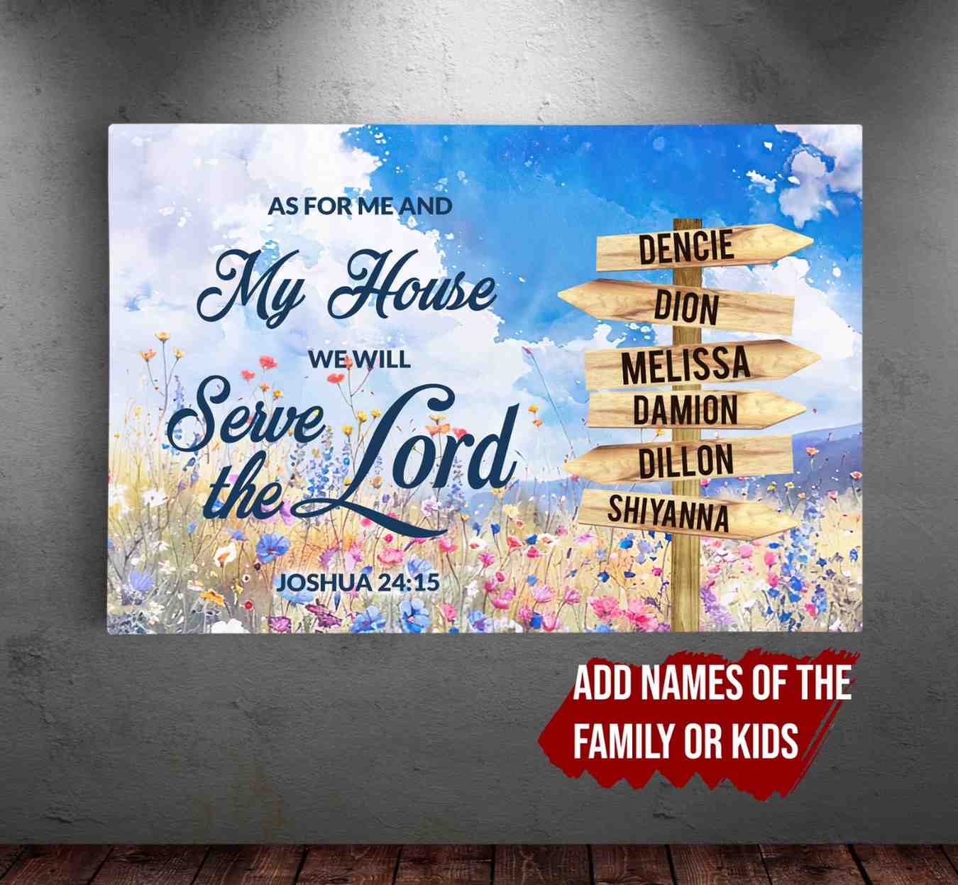 As for Me and My House We serve the Lord Canvas Art