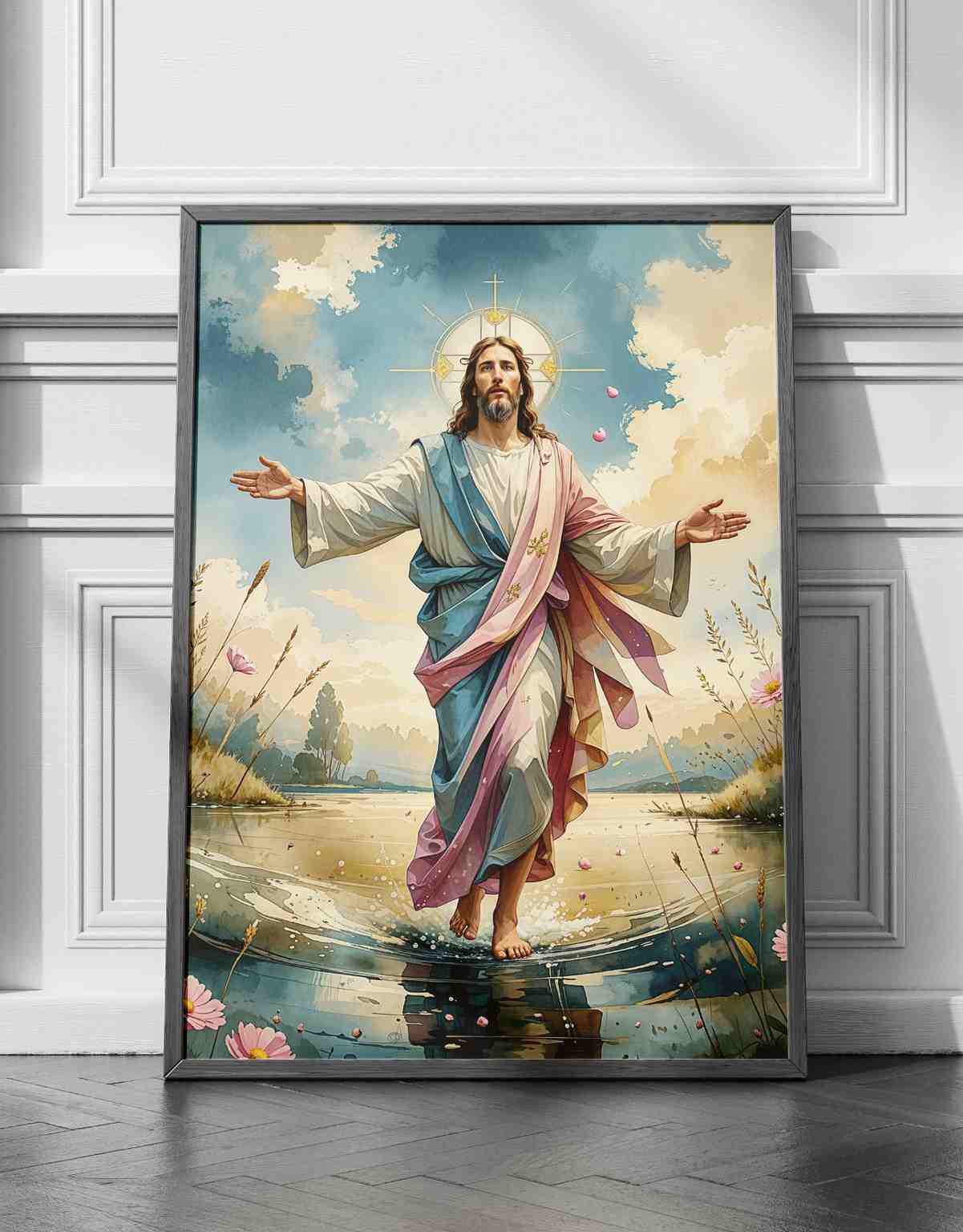 Bible Art Print – Take Courage: The Lord of the Waves | Scripture Wall Art