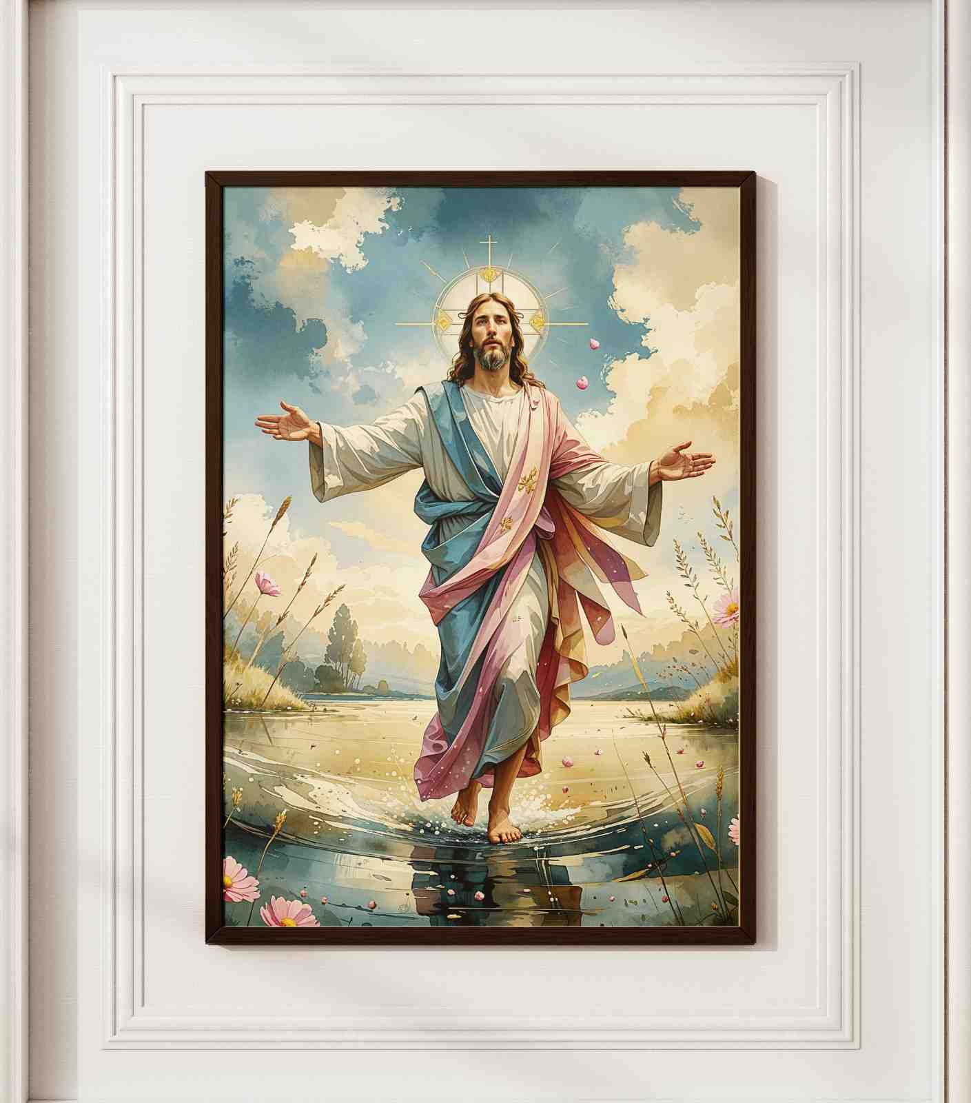 Bible Art Print – Take Courage: The Lord of the Waves | Scripture Wall Art