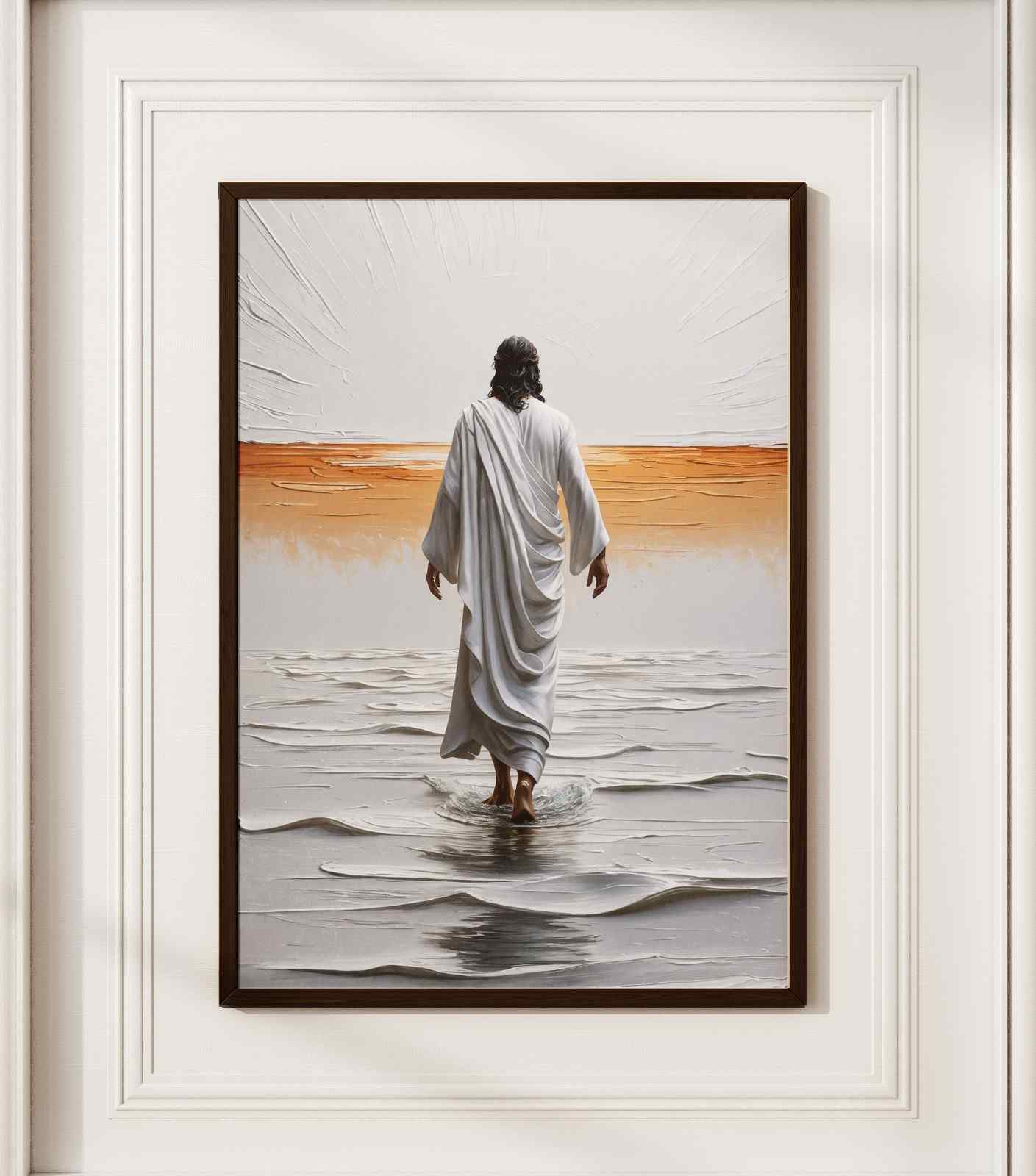 Bible Art Print – Fear Not: Jesus Walks on Water | Scripture Wall Art