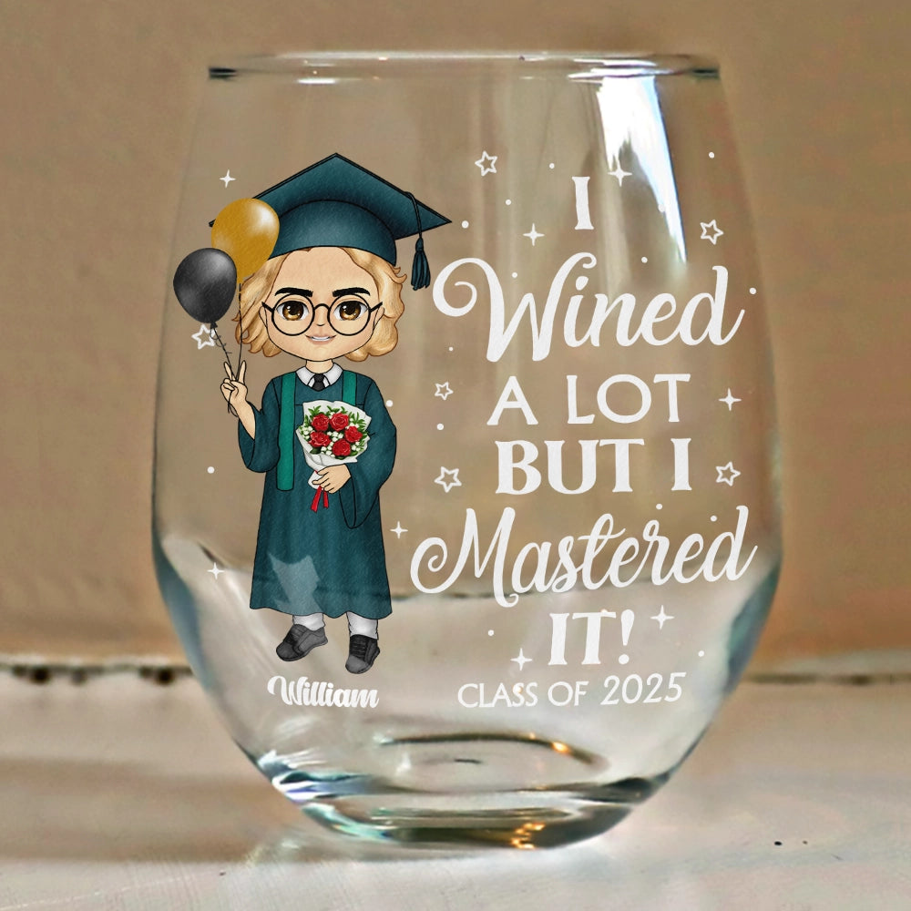 I Wined A Lot - Personalized Stemless Wine Glass
