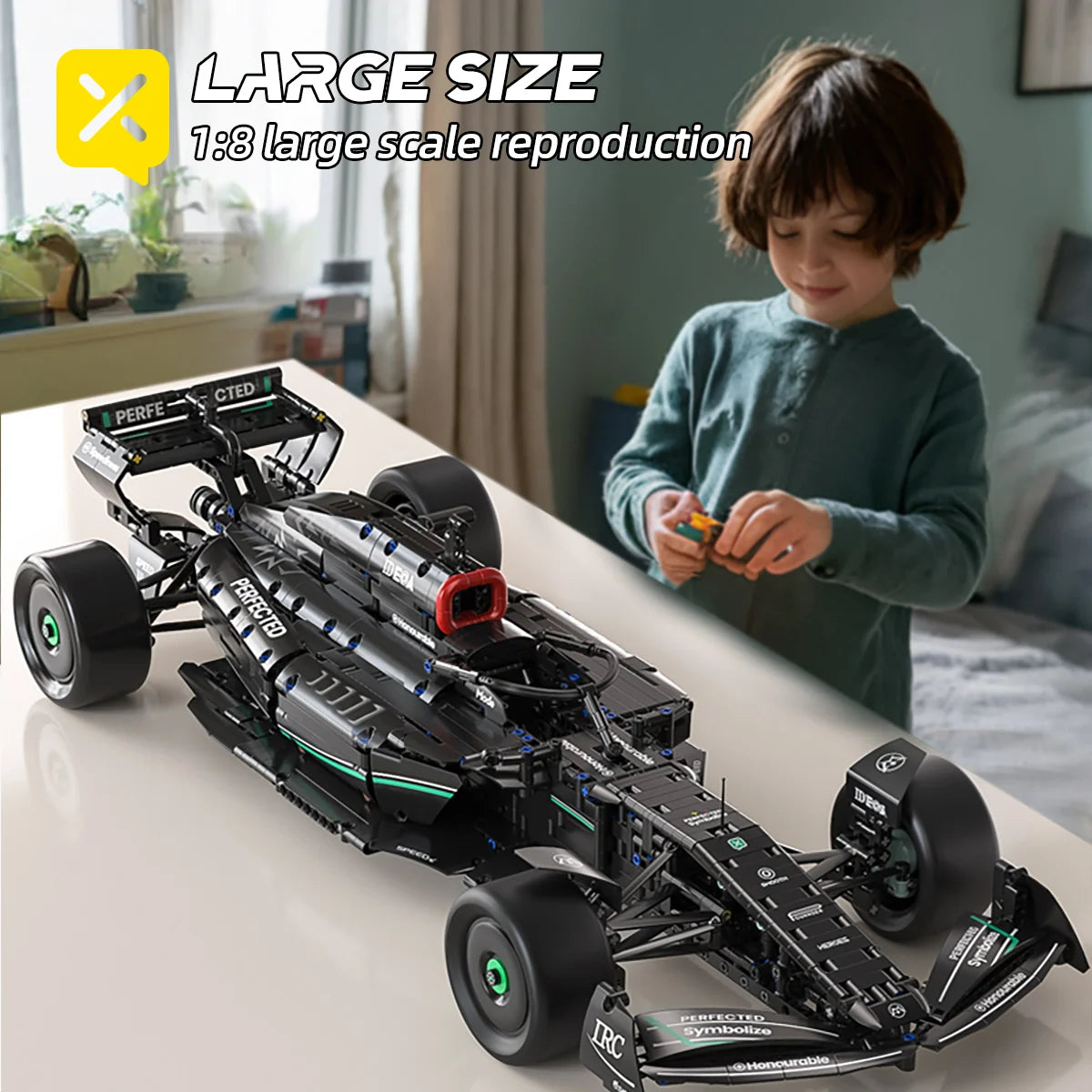 F1 Formula Racing Model Building Blocks: 1724PCS Multi-Block Construction Set