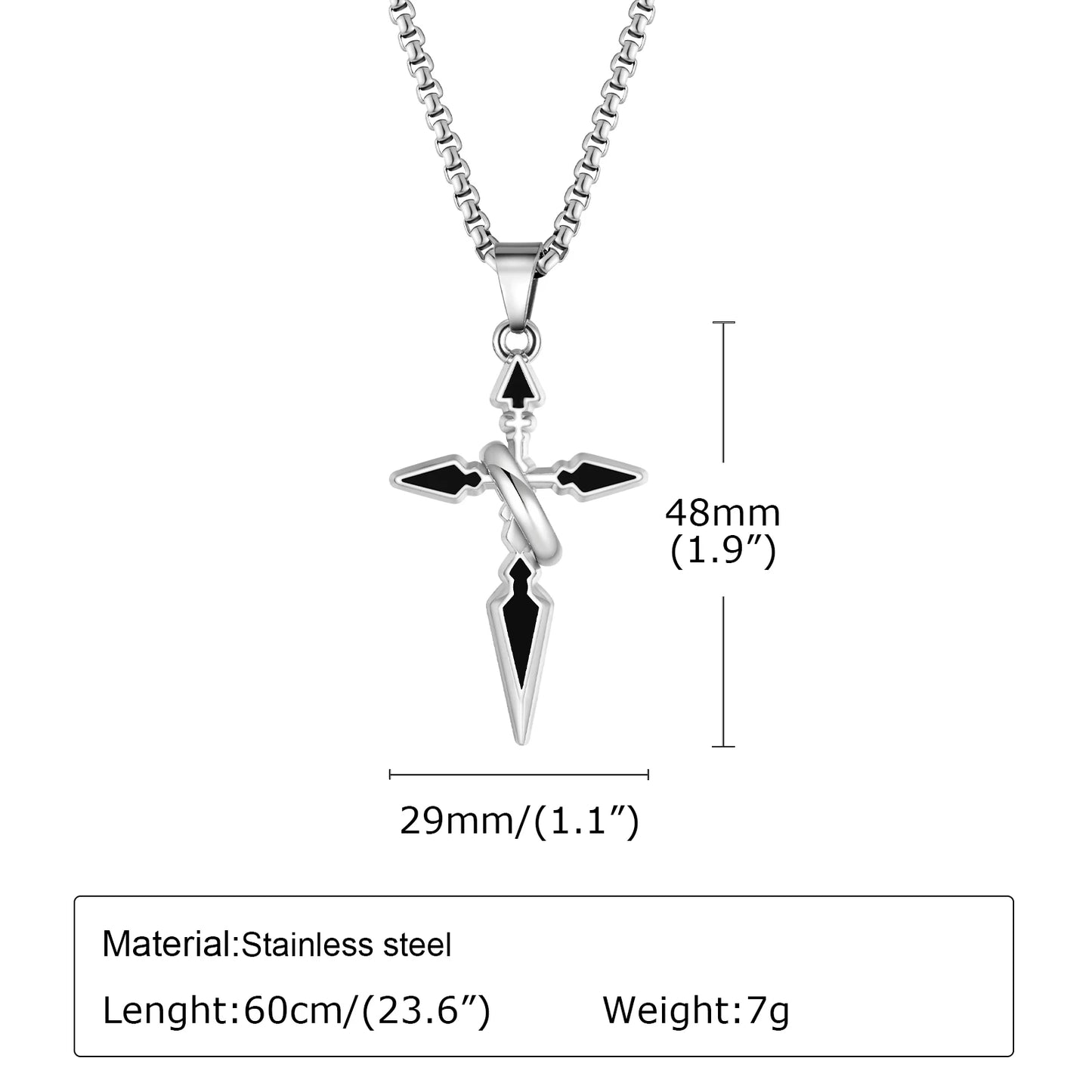 Mens Cross Necklaces, Stylish Christian Prayer Jewelry