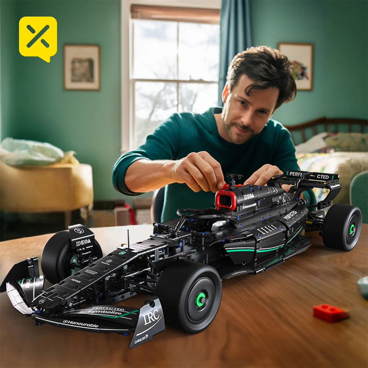 F1 Formula Racing Model Building Blocks: 1724PCS Multi-Block Construction Set