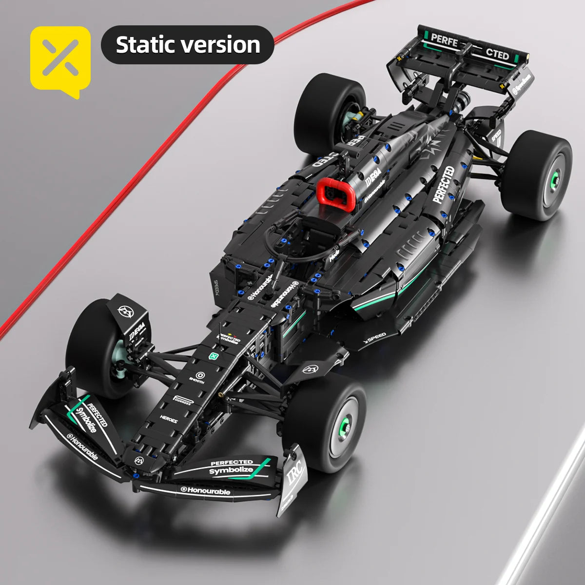 F1 Formula Racing Model Building Blocks: 1724PCS Multi-Block Construction Set