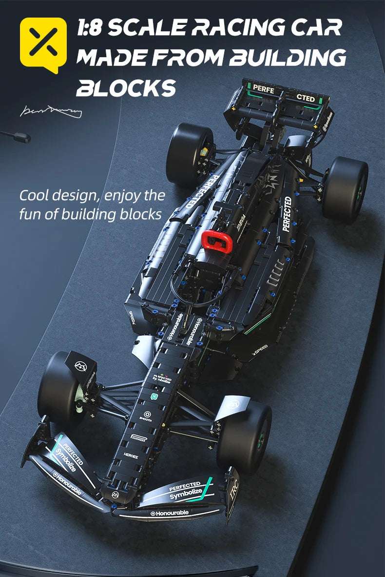 F1 Formula Racing Model Building Blocks: 1724PCS Multi-Block Construction Set