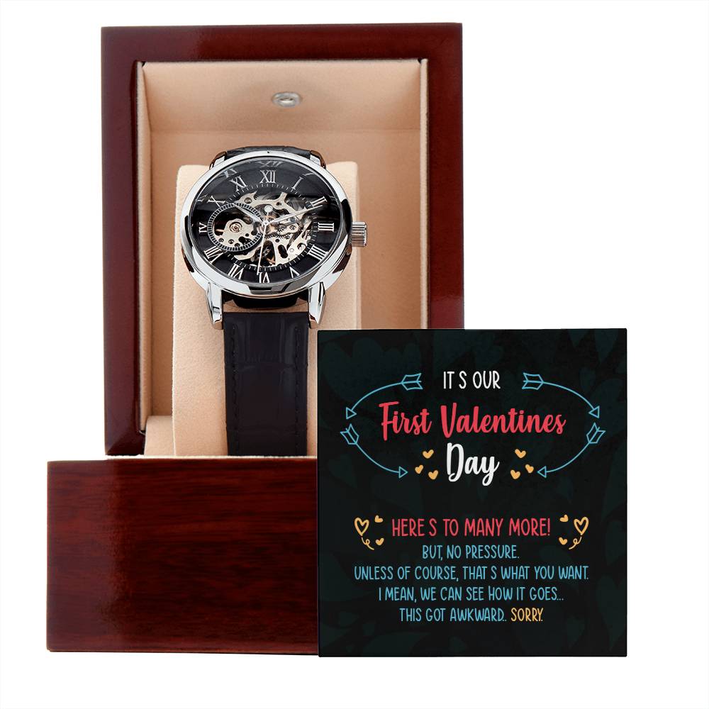 First Valentines Day Men's Openwork Watch
