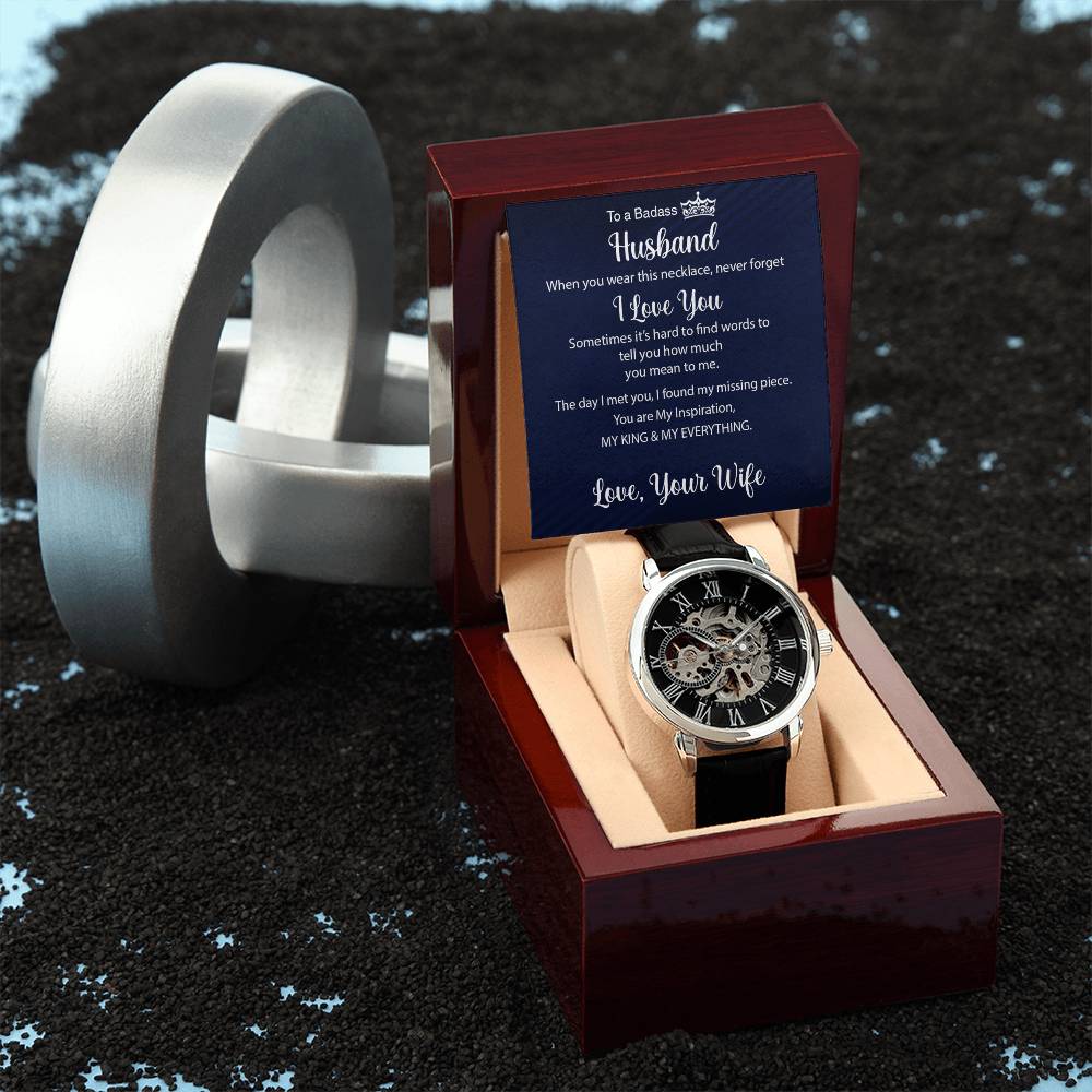 My KING and My Everything - Men's Openwork Watch