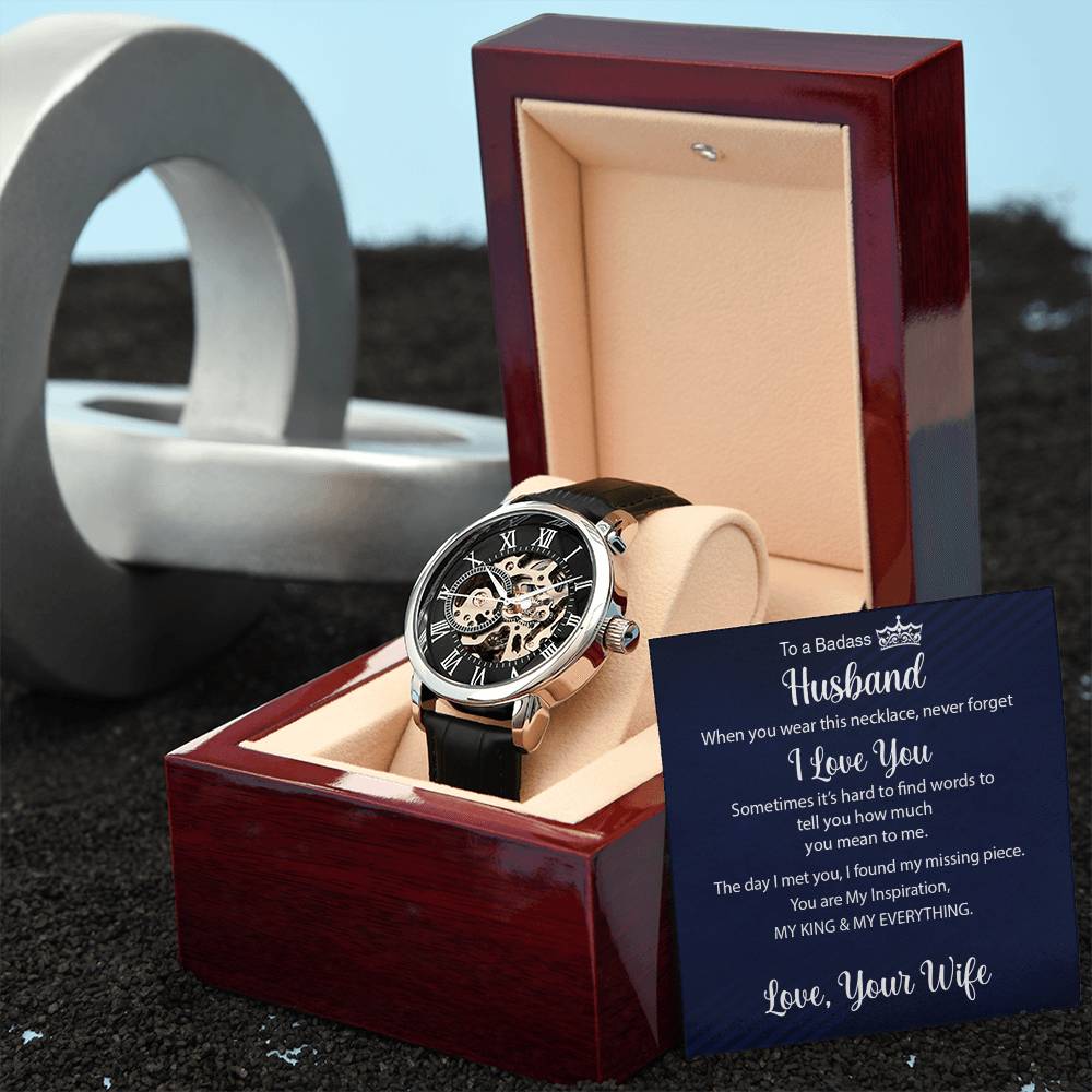 My KING and My Everything - Men's Openwork Watch