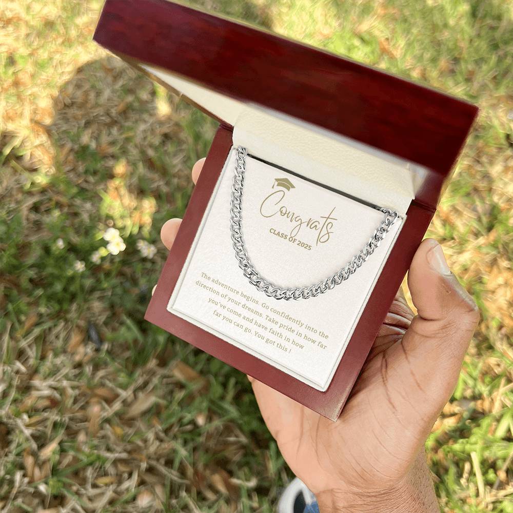 Adventure Begins - Mother or Father gift for Son, High School, College Graduate,Son Graduation Gift