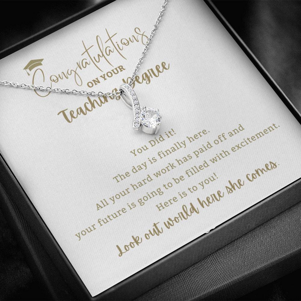 You Did it! Teaching Degree - Mother Daughter Gift, Daughter Graduation Gift, High School, College Graduate