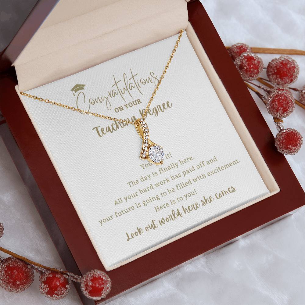 You Did it! Teaching Degree - Mother Daughter Gift, Daughter Graduation Gift, High School, College Graduate
