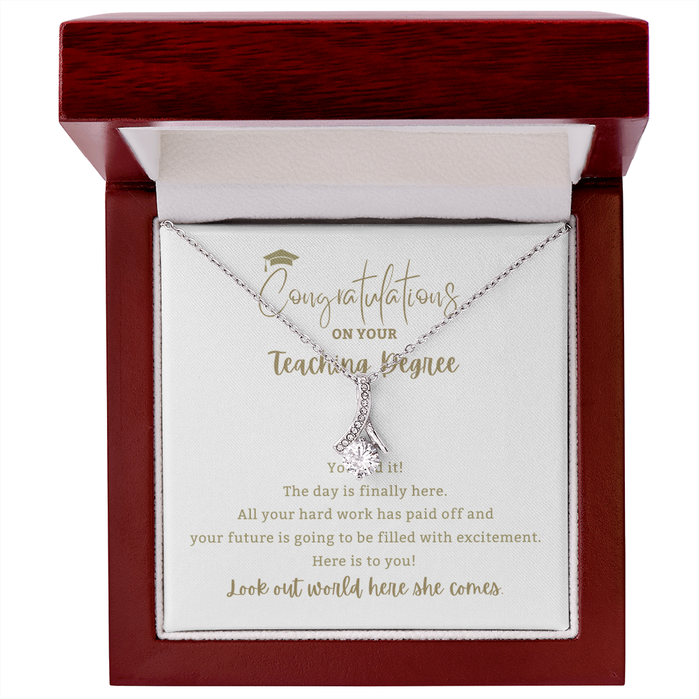 You Did it! Teaching Degree - Mother Daughter Gift, Daughter Graduation Gift, High School, College Graduate