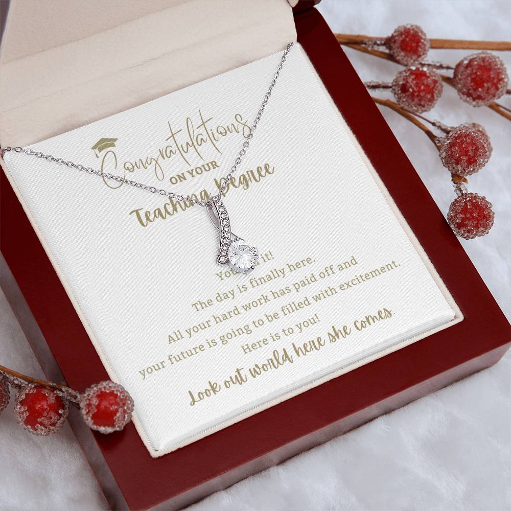 You Did it! Teaching Degree - Mother Daughter Gift, Daughter Graduation Gift, High School, College Graduate
