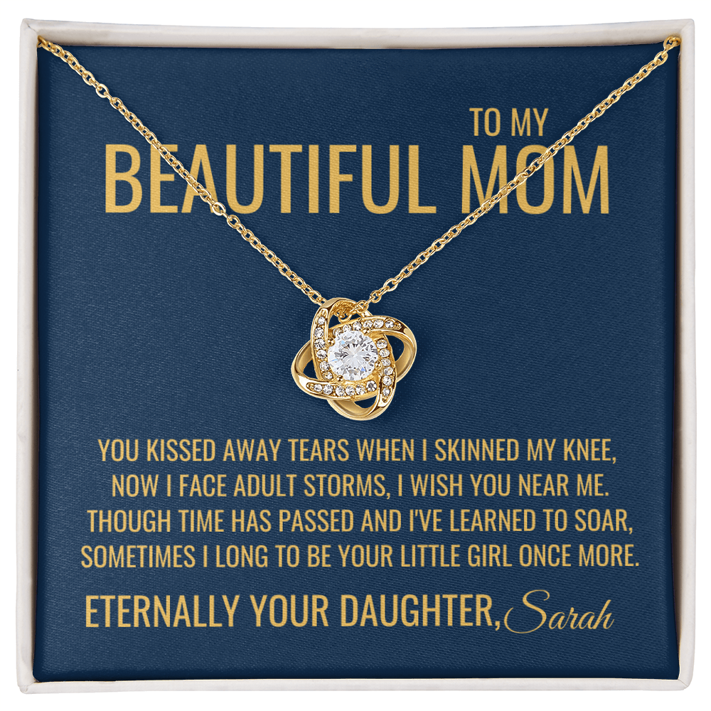 You Kissed Away Tears Necklace - Gift from Daughter To Mom, Mothers day Gift, Mom and Daughter, Gift for Mom, Gift for Mommy, Christmas Gift