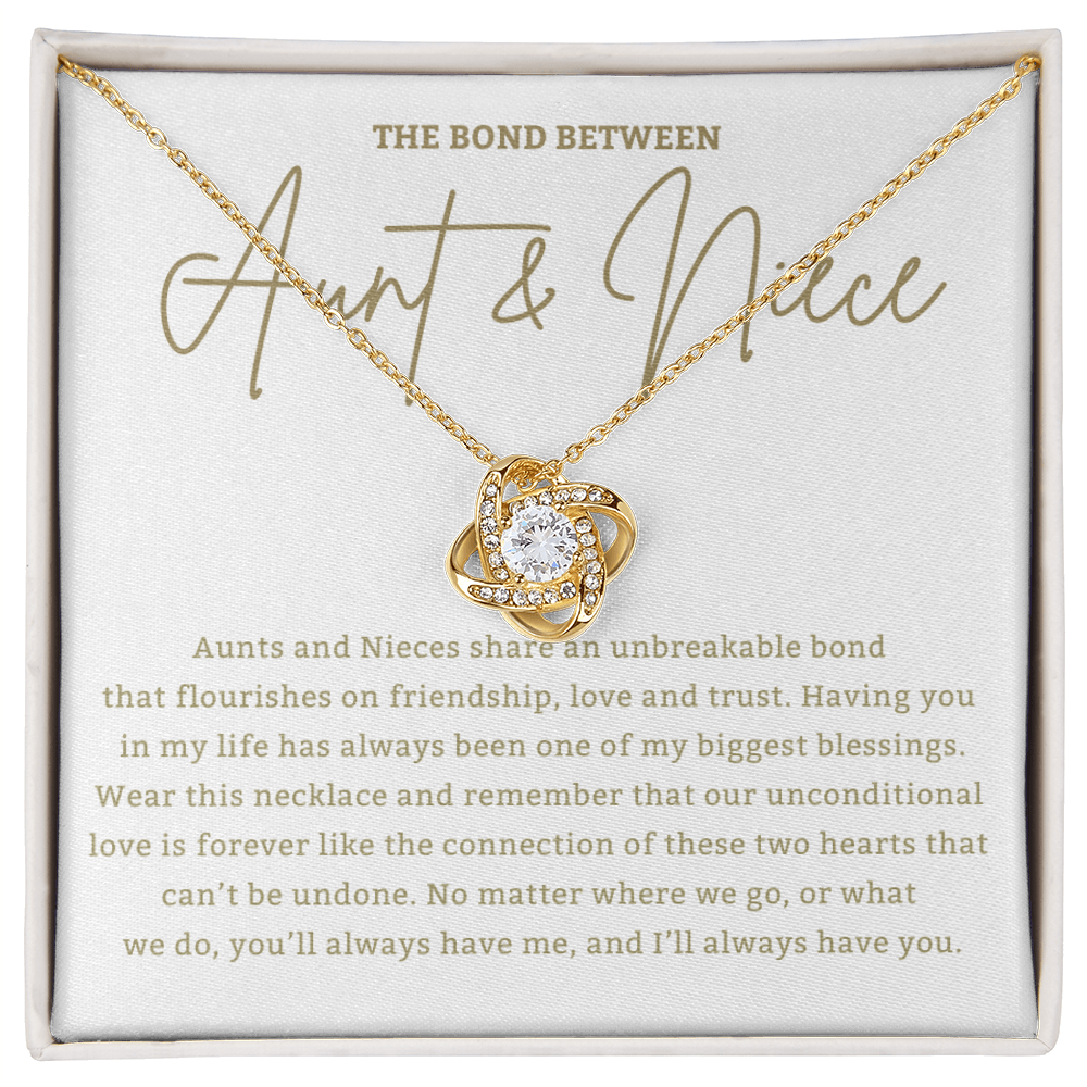 Aunt & Niece - Love Knot Necklace Gift for Aunt, Gift for Niece