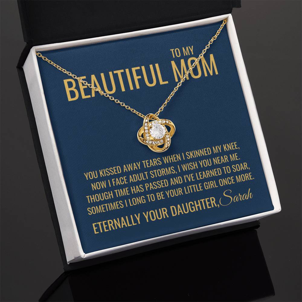 You Kissed Away Tears Necklace - Gift from Daughter To Mom, Mothers day Gift, Mom and Daughter, Gift for Mom, Gift for Mommy, Christmas Gift
