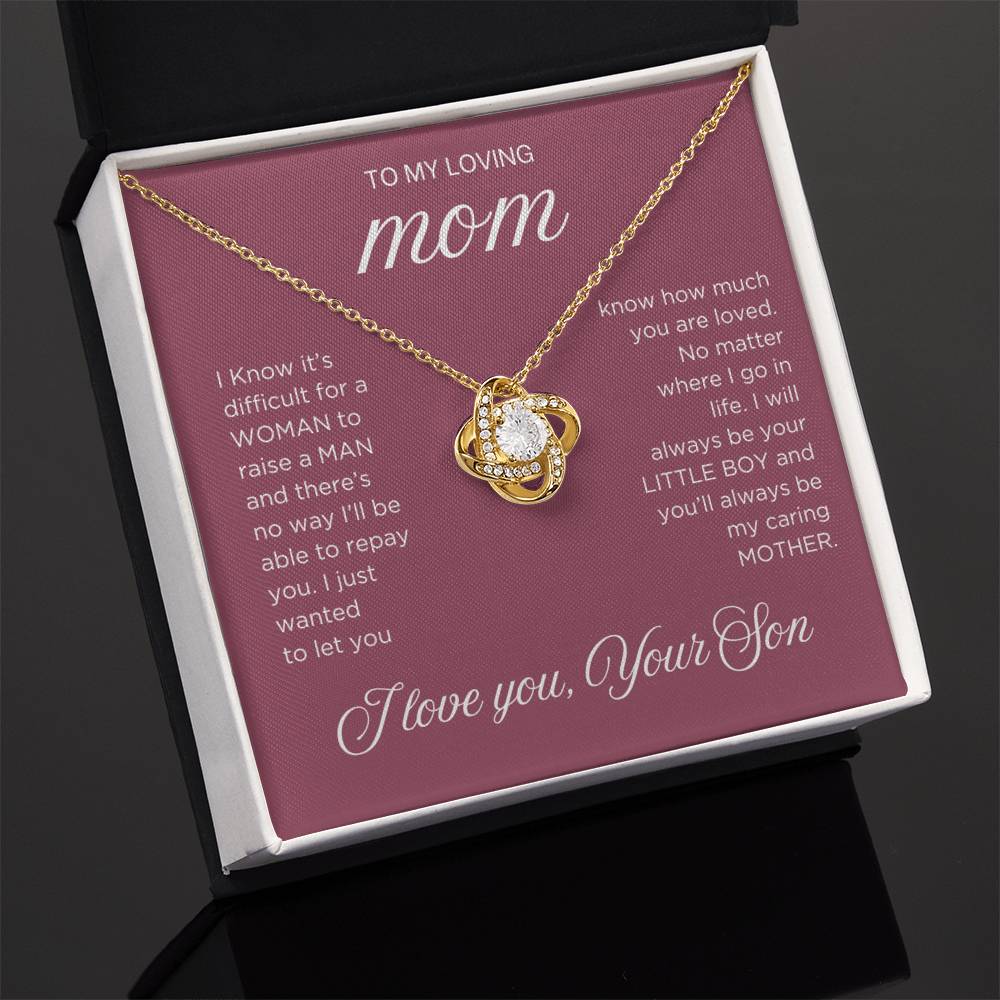 Raise a Man Necklace - Gift from Son To Mom, gift from Son, gift for mom, mom and son, gift for mommy