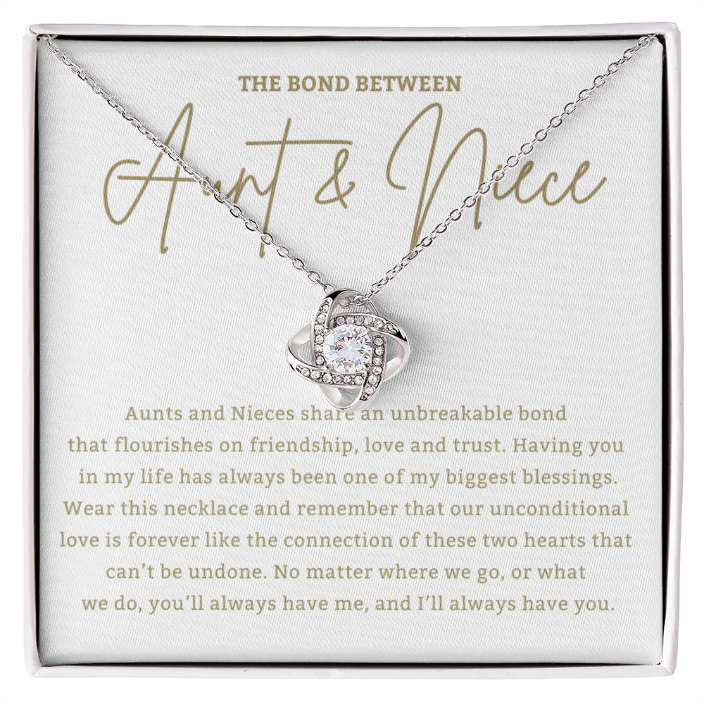 Aunt & Niece - Love Knot Necklace Gift for Aunt, Gift for Niece