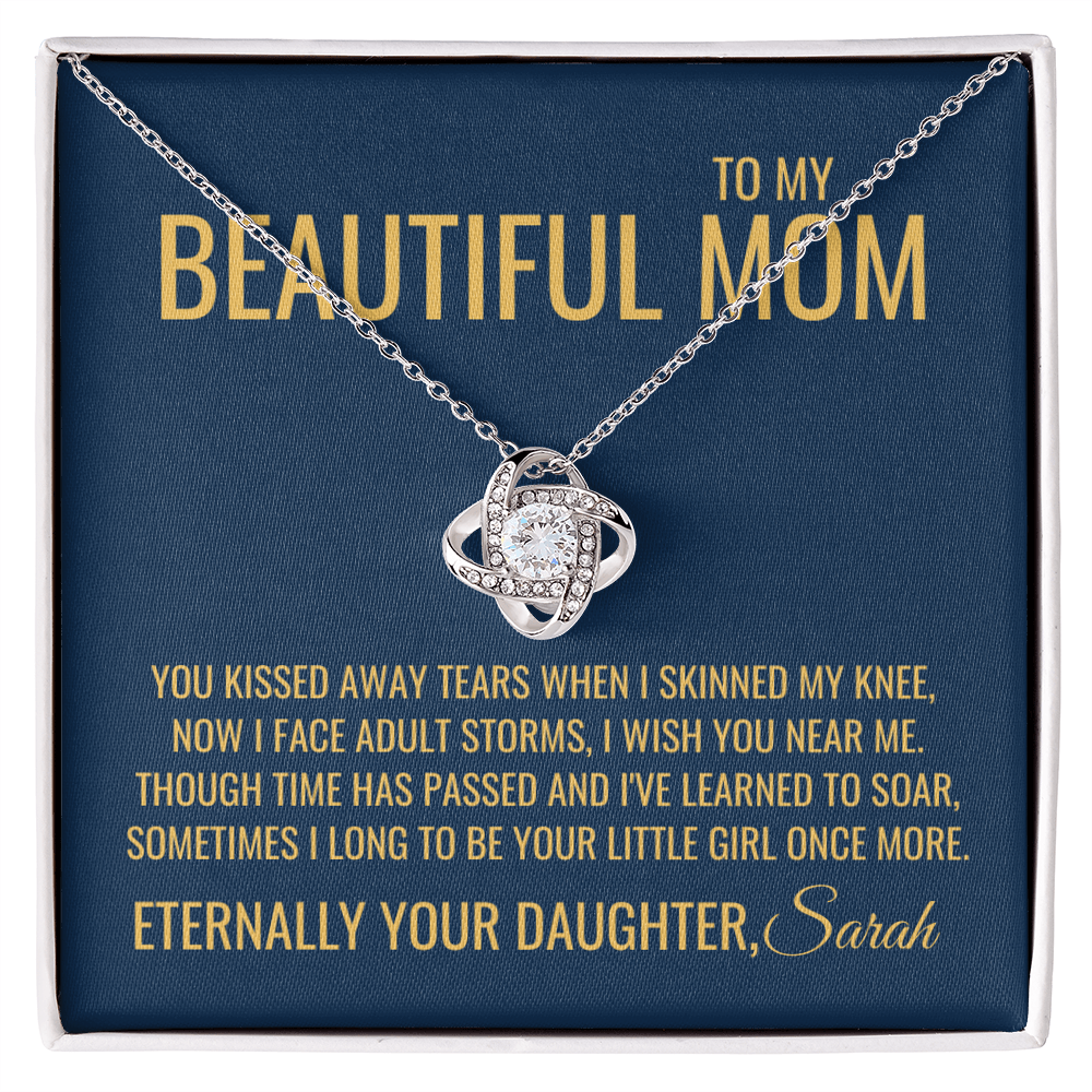 You Kissed Away Tears Necklace - Gift from Daughter To Mom, Mothers day Gift, Mom and Daughter, Gift for Mom, Gift for Mommy, Christmas Gift