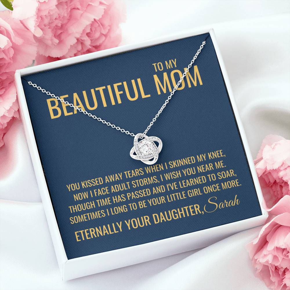 You Kissed Away Tears Necklace - Gift from Daughter To Mom, Mothers day Gift, Mom and Daughter, Gift for Mom, Gift for Mommy, Christmas Gift