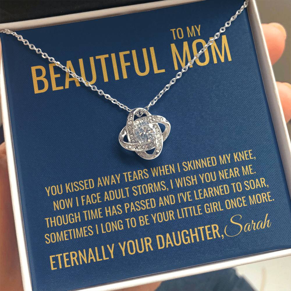 You Kissed Away Tears Necklace - Gift from Daughter To Mom, Mothers day Gift, Mom and Daughter, Gift for Mom, Gift for Mommy, Christmas Gift