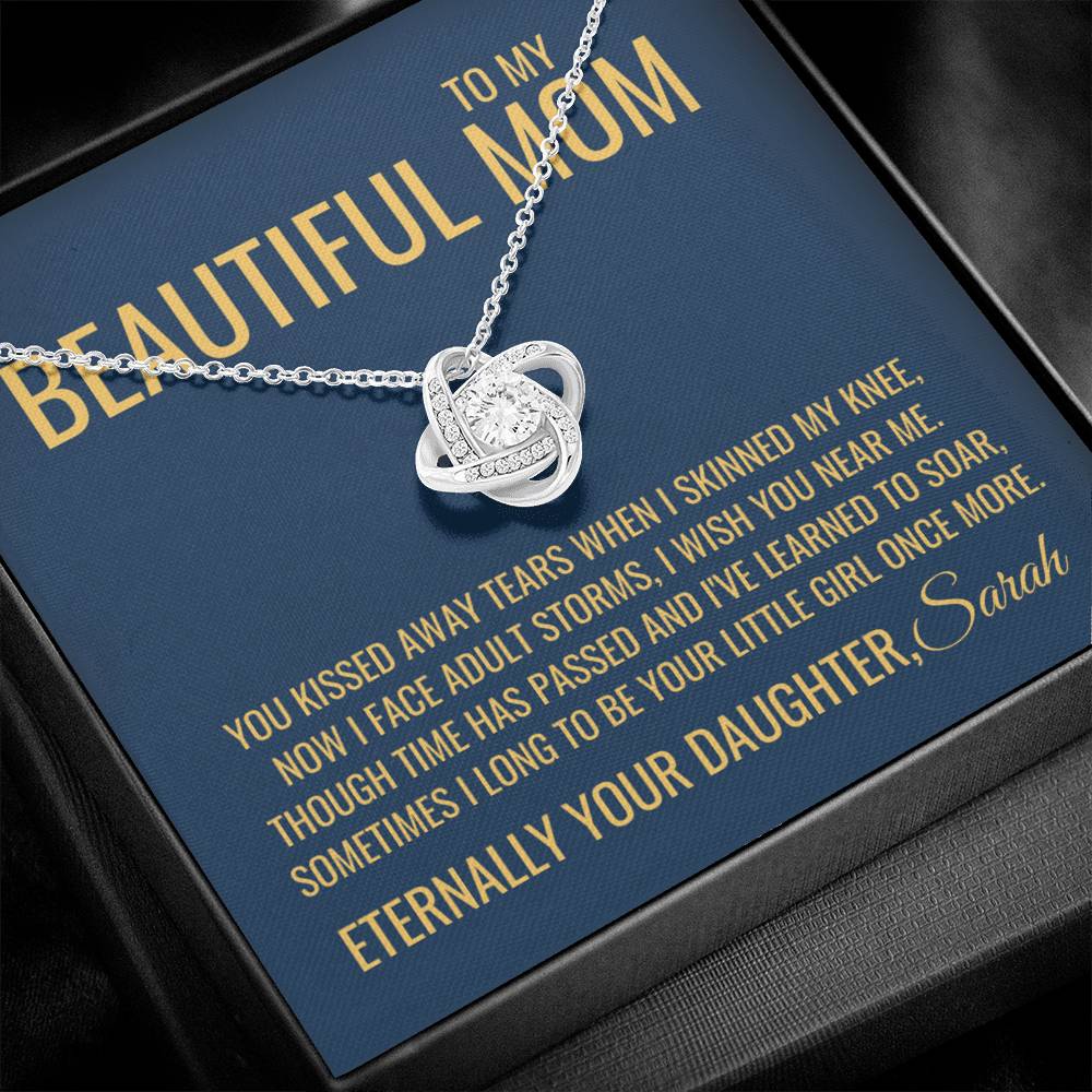 You Kissed Away Tears Necklace - Gift from Daughter To Mom, Mothers day Gift, Mom and Daughter, Gift for Mom, Gift for Mommy, Christmas Gift