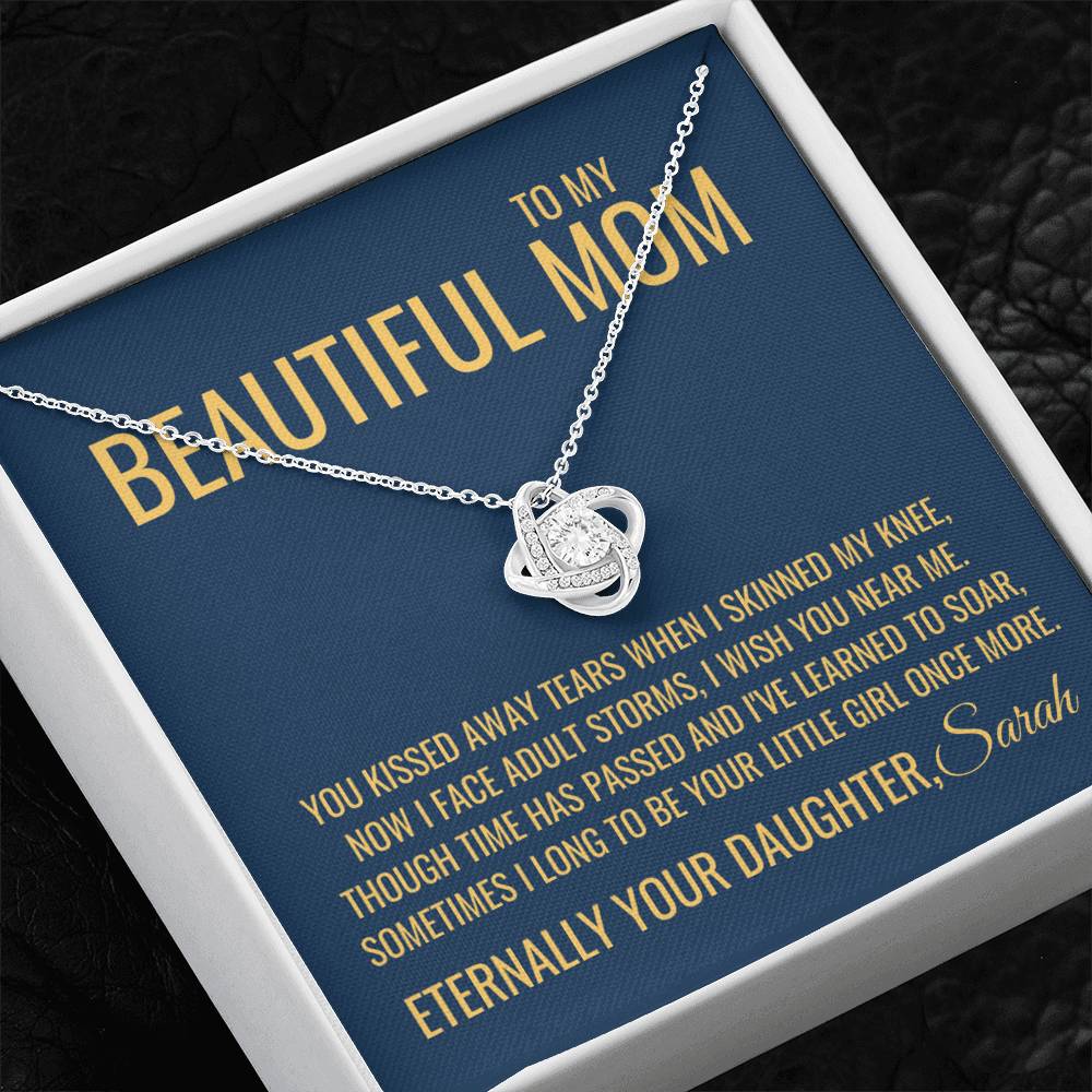 You Kissed Away Tears Necklace - Gift from Daughter To Mom, Mothers day Gift, Mom and Daughter, Gift for Mom, Gift for Mommy, Christmas Gift