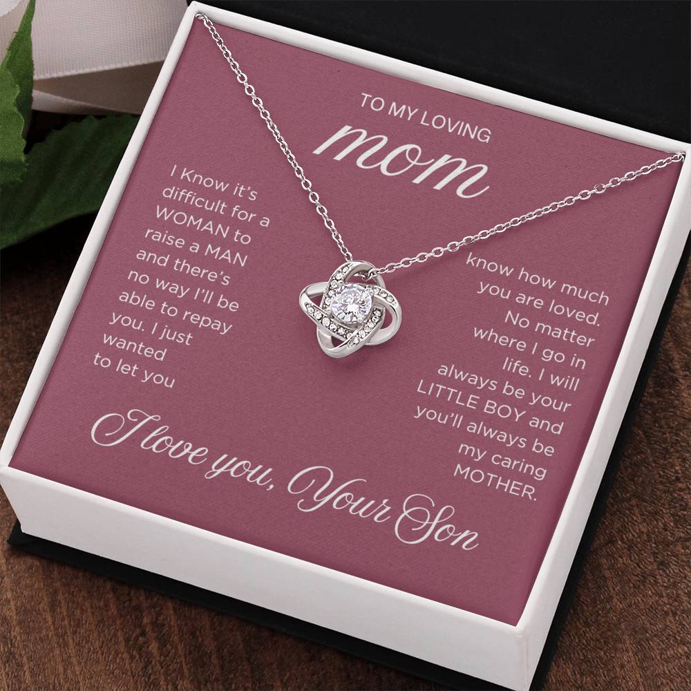 Raise a Man Necklace - Gift from Son To Mom, gift from Son, gift for mom, mom and son, gift for mommy
