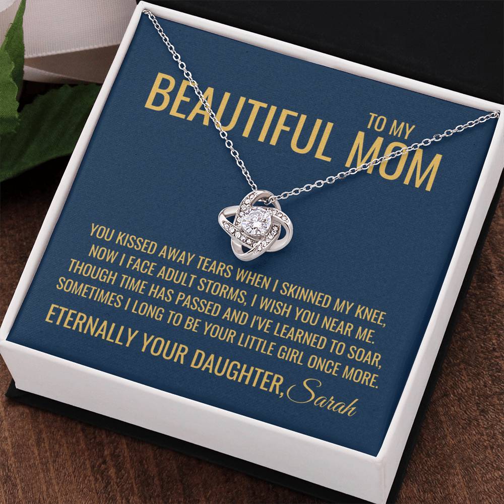 You Kissed Away Tears Necklace - Gift from Daughter To Mom, Mothers day Gift, Mom and Daughter, Gift for Mom, Gift for Mommy, Christmas Gift