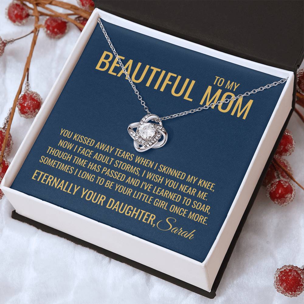 You Kissed Away Tears Necklace - Gift from Daughter To Mom, Mothers day Gift, Mom and Daughter, Gift for Mom, Gift for Mommy, Christmas Gift
