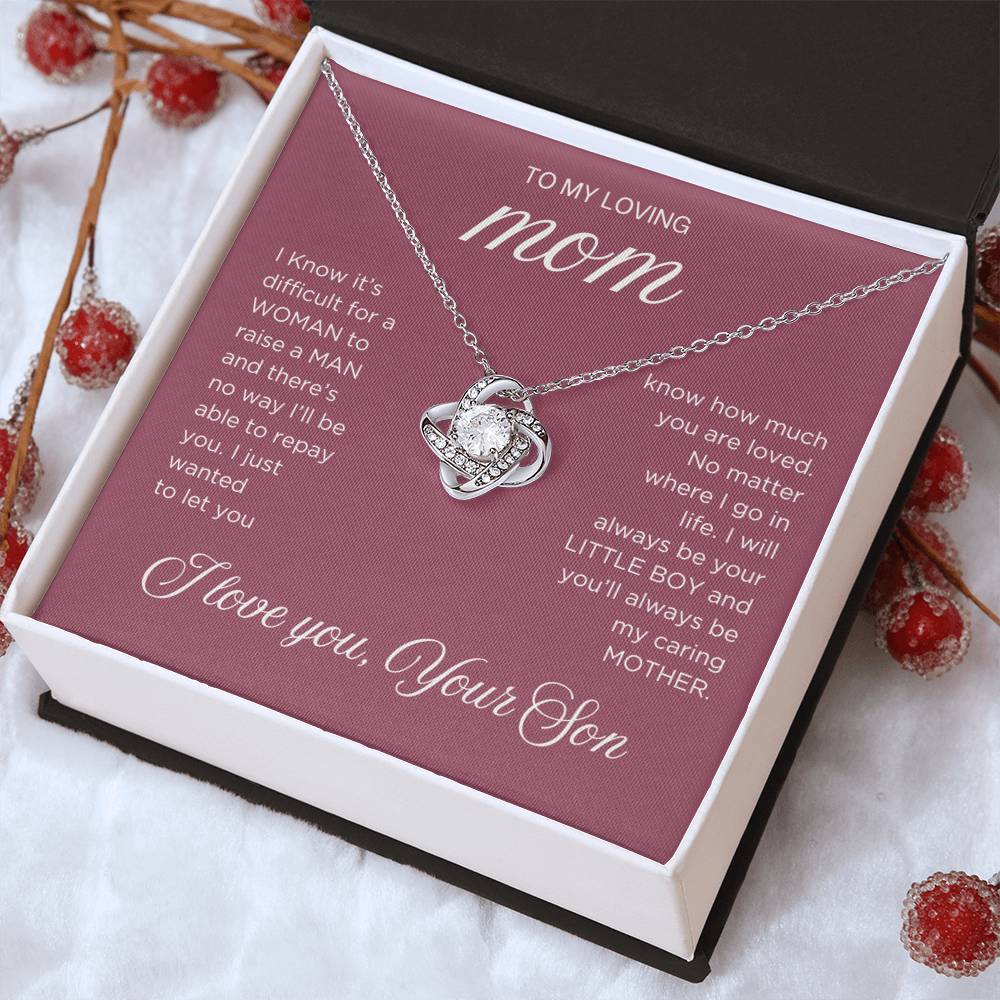 Raise a Man Necklace - Gift from Son To Mom, gift from Son, gift for mom, mom and son, gift for mommy