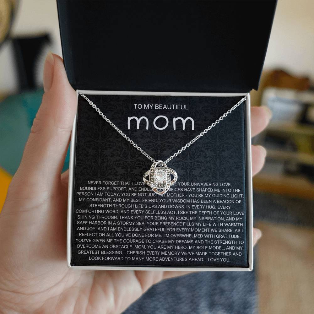Never Forget Necklace - Gift from Daughter To Mom, gift from daughter, gift for mom, mom and daughter, gift for mommy