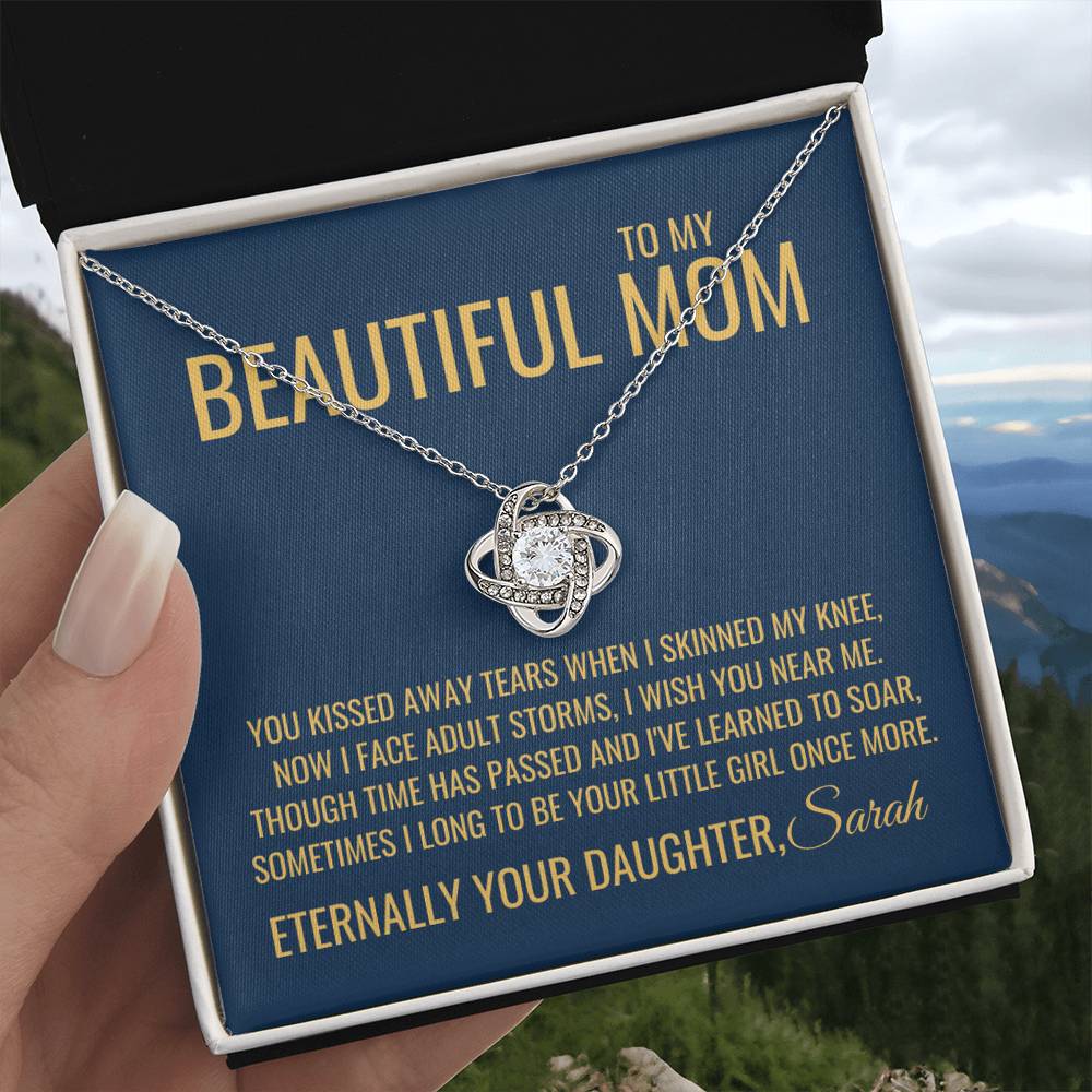 You Kissed Away Tears Necklace - Gift from Daughter To Mom, Mothers day Gift, Mom and Daughter, Gift for Mom, Gift for Mommy, Christmas Gift