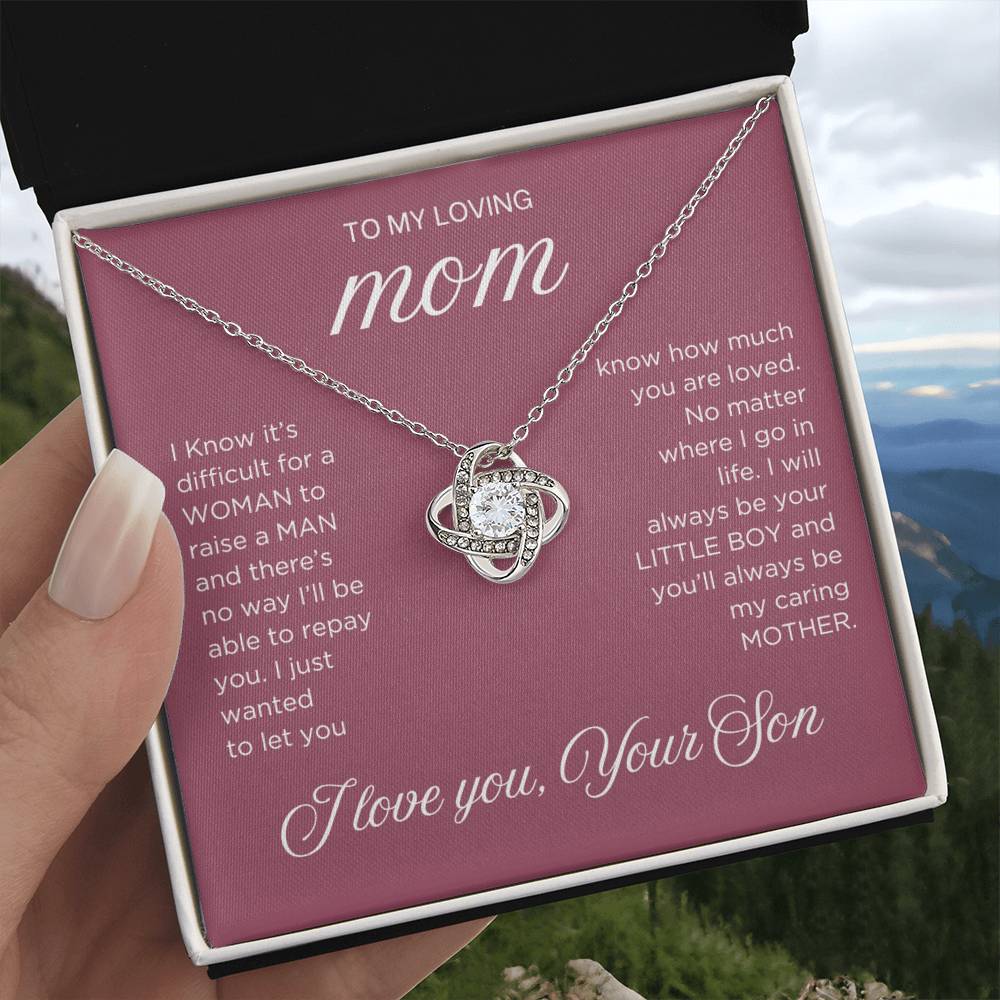 Raise a Man Necklace - Gift from Son To Mom, gift from Son, gift for mom, mom and son, gift for mommy
