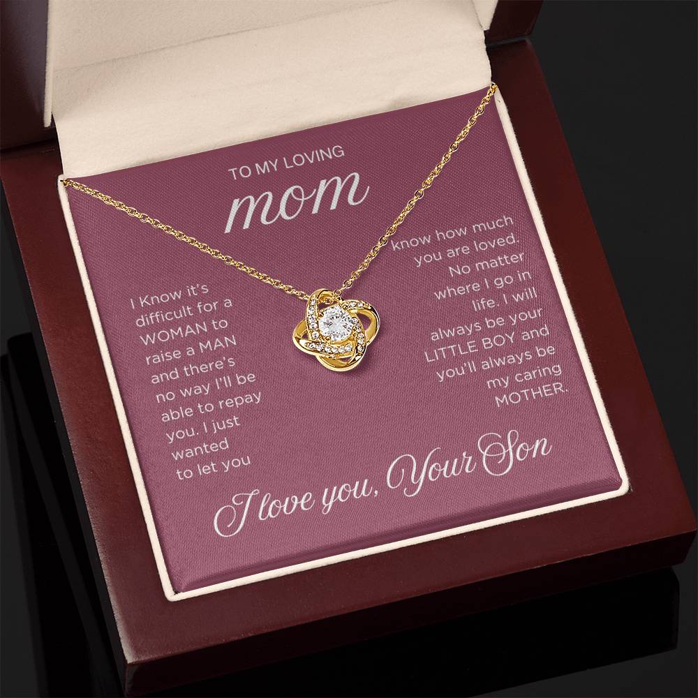 Raise a Man Necklace - Gift from Son To Mom, gift from Son, gift for mom, mom and son, gift for mommy