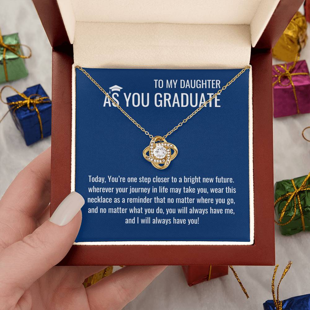 As A Graduate Necklace - Mother Daughter Gift, Daughter Graduation Gift, High School, College Graduate