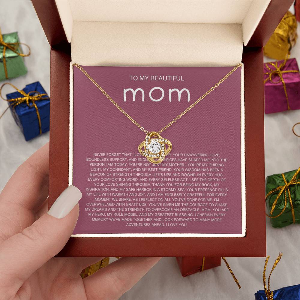 Never Forget Necklace - Gift from Daughter To Mom, gift from daughter, gift for mom, mom and daughter, gift for mommy