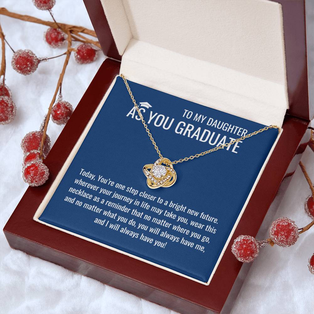 As A Graduate Necklace - Mother Daughter Gift, Daughter Graduation Gift, High School, College Graduate