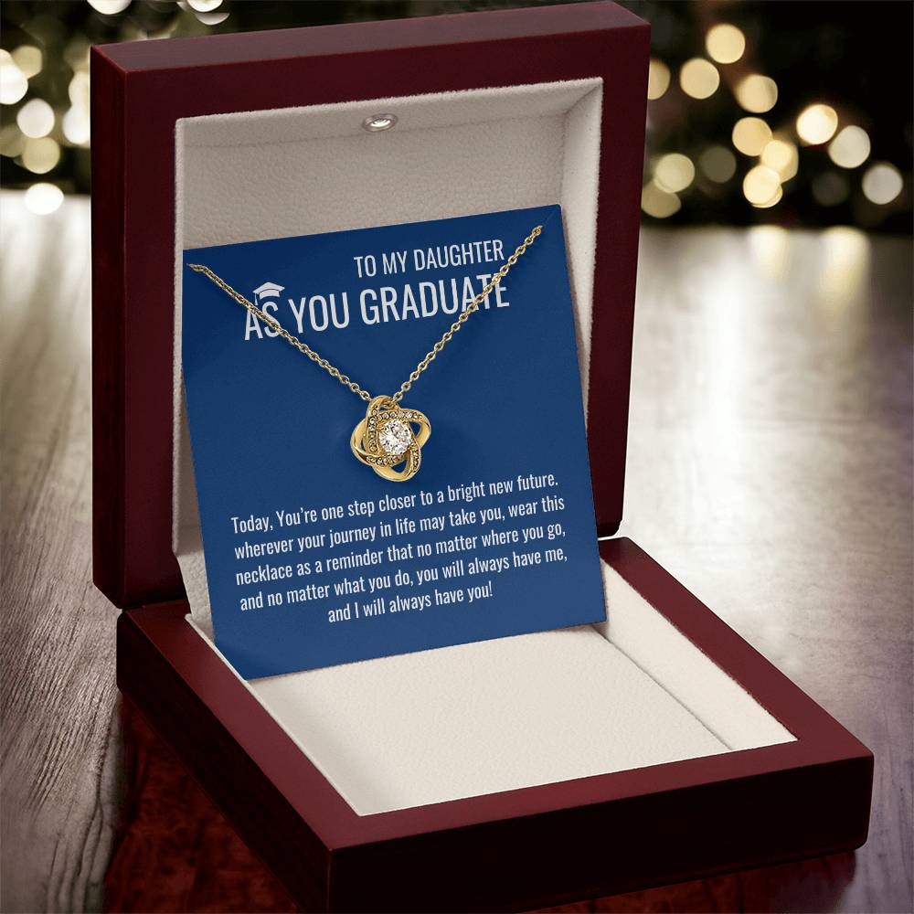 As A Graduate Necklace - Mother Daughter Gift, Daughter Graduation Gift, High School, College Graduate