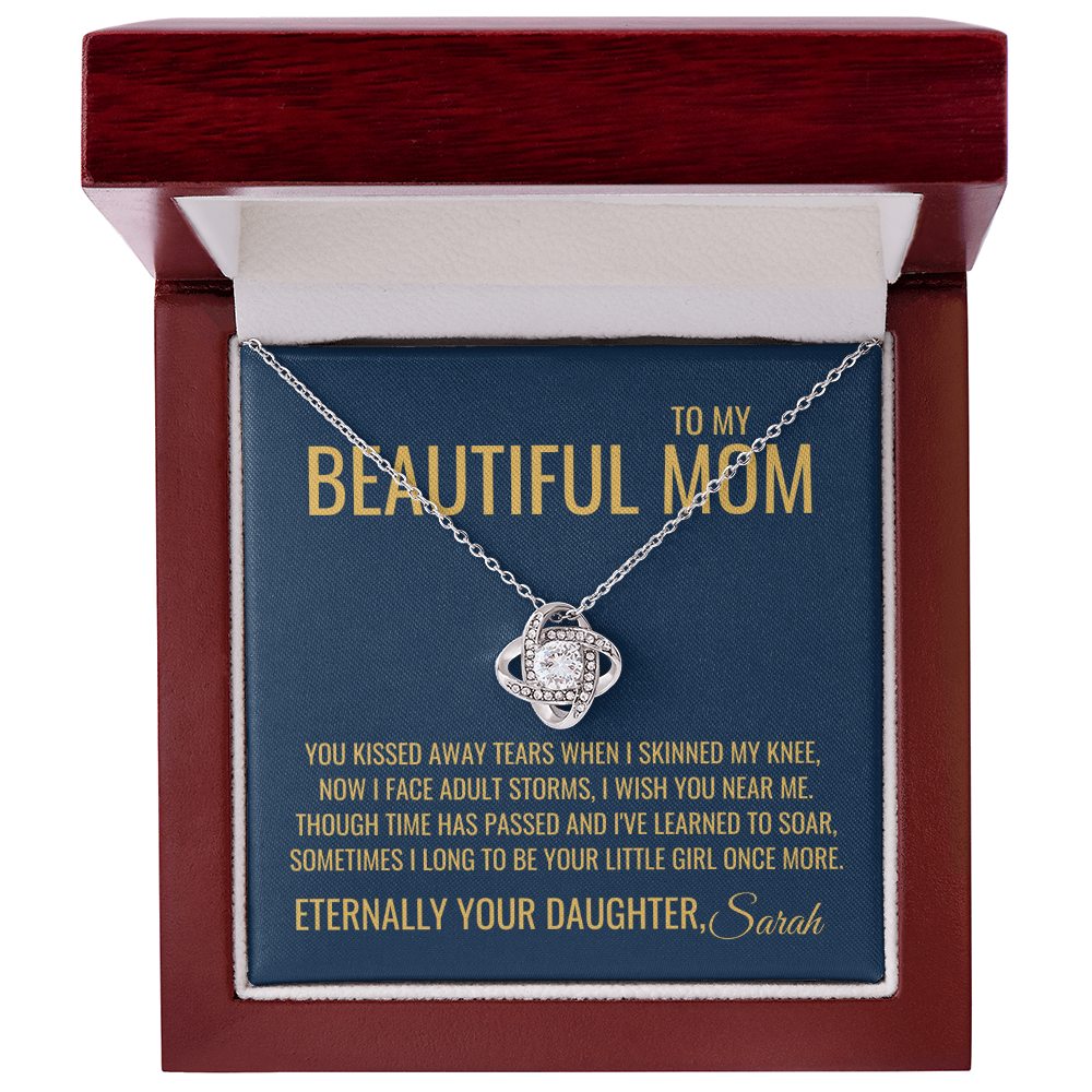 You Kissed Away Tears Necklace - Gift from Daughter To Mom, Mothers day Gift, Mom and Daughter, Gift for Mom, Gift for Mommy, Christmas Gift