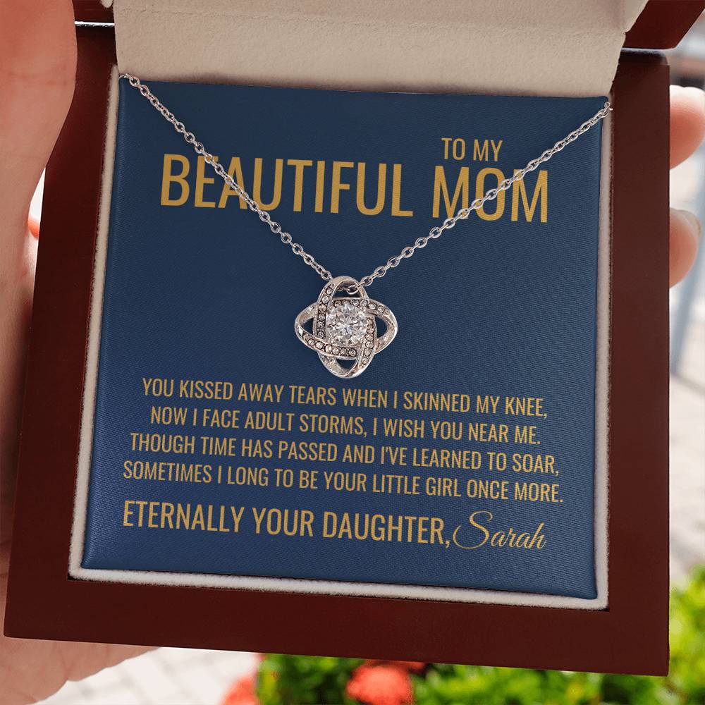 You Kissed Away Tears Necklace - Gift from Daughter To Mom, Mothers day Gift, Mom and Daughter, Gift for Mom, Gift for Mommy, Christmas Gift