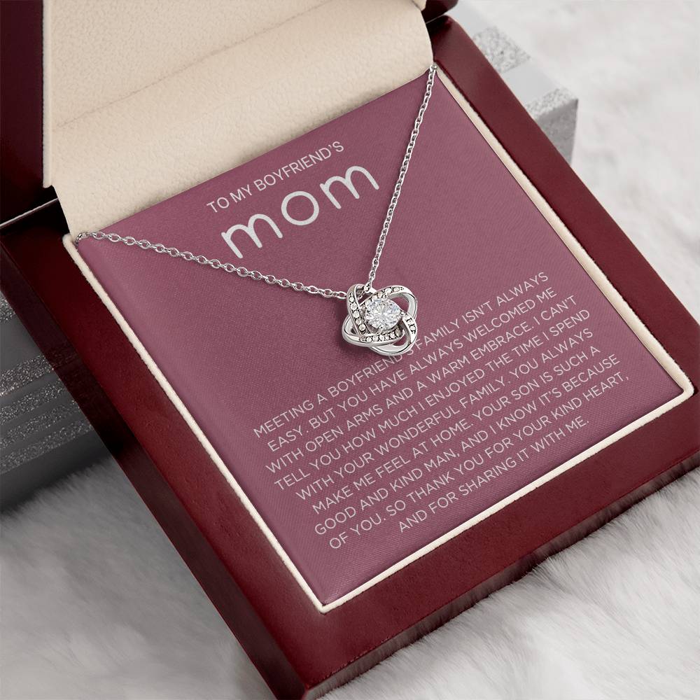Boyfriend's family Necklace - Gift from Girlfriend To Boyfriend's Mom, gift from girlfriend, gift for Boyfriend's Mom