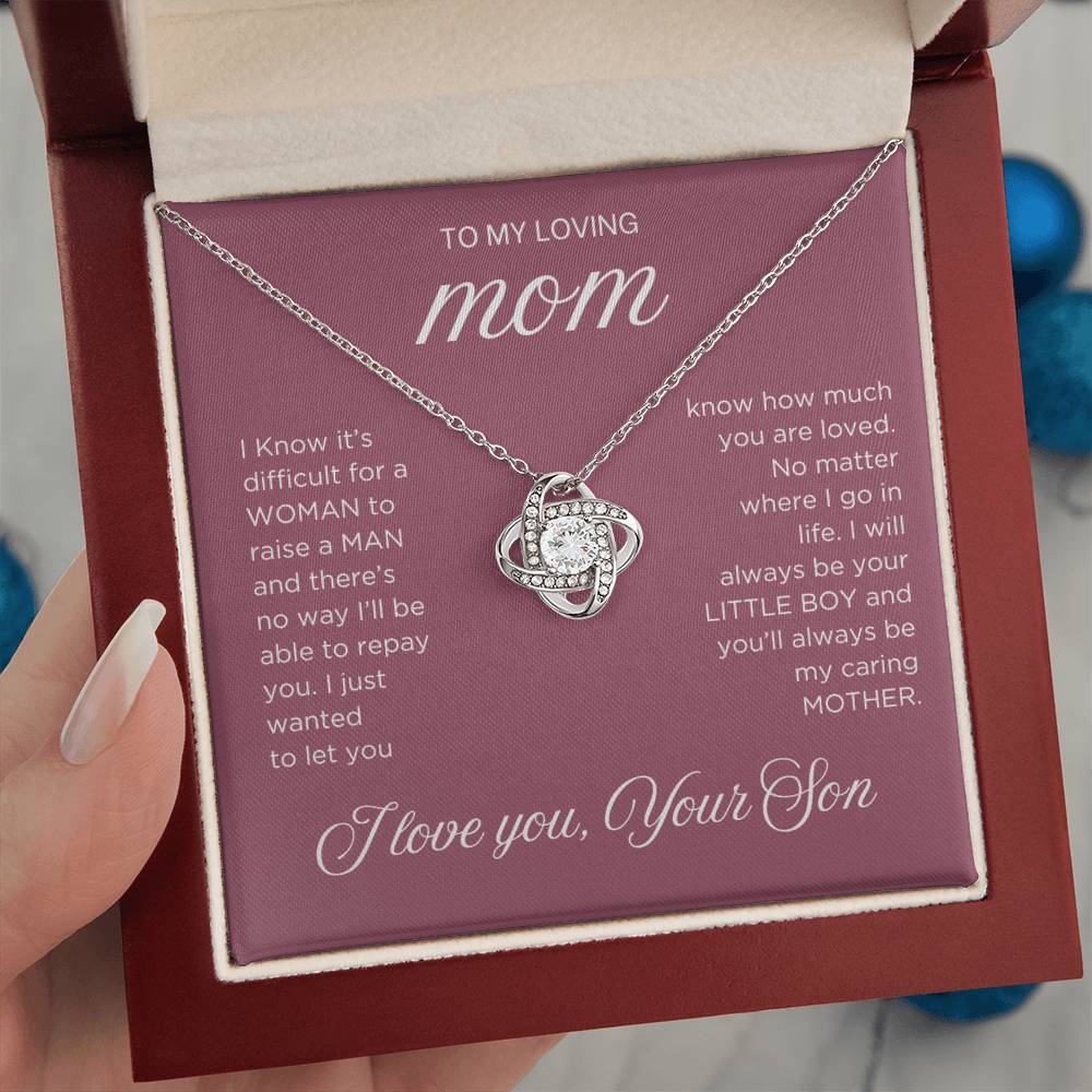 Raise a Man Necklace - Gift from Son To Mom, gift from Son, gift for mom, mom and son, gift for mommy