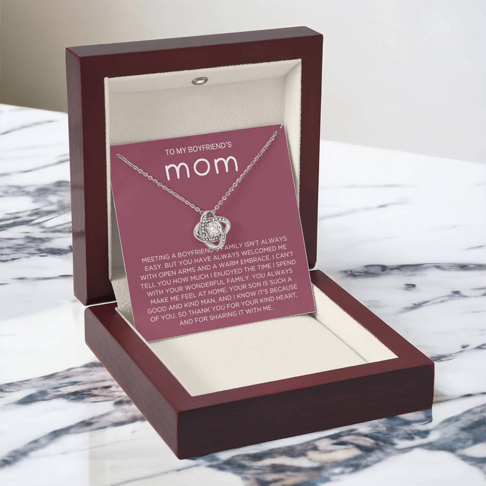 Boyfriend's family Necklace - Gift from Girlfriend To Boyfriend's Mom, gift from girlfriend, gift for Boyfriend's Mom