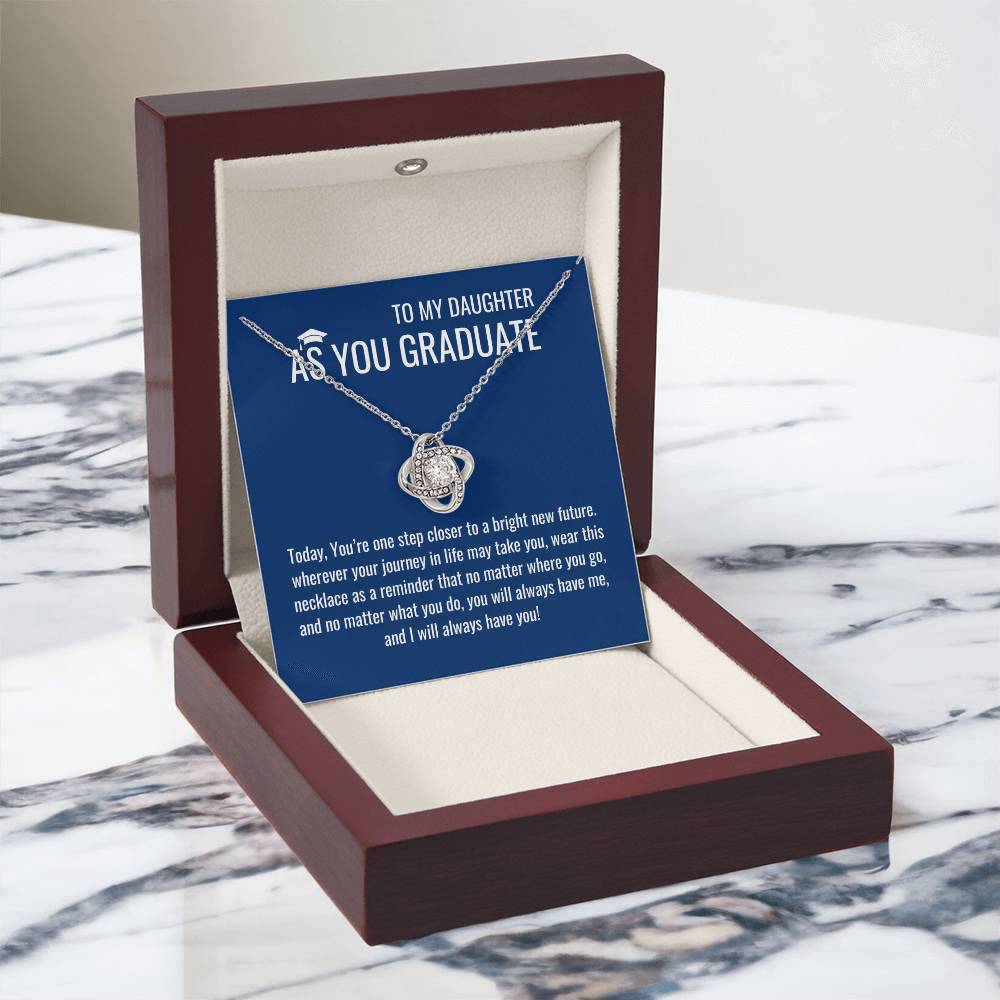 As A Graduate Necklace - Mother Daughter Gift, Daughter Graduation Gift, High School, College Graduate