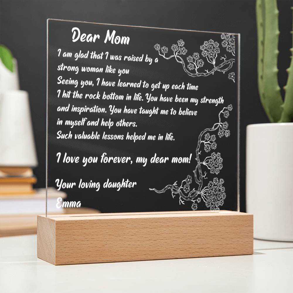 Strong Woman - Square Acrylic Plaque