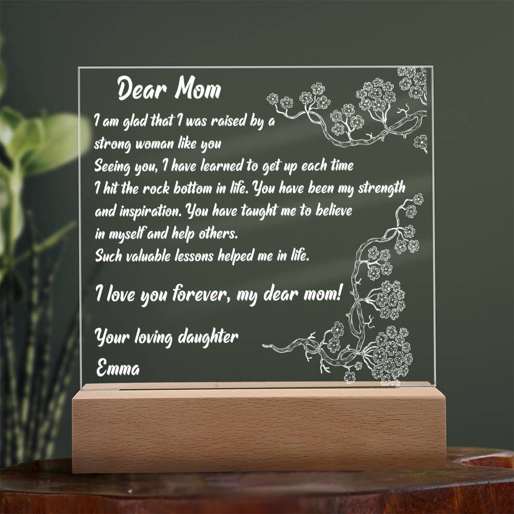Strong Woman - Square Acrylic Plaque
