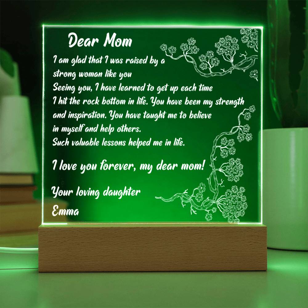 Strong Woman - Square Acrylic Plaque