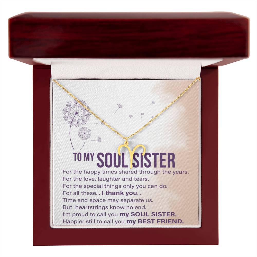 Soul Sisters - Zodiac Name Necklace